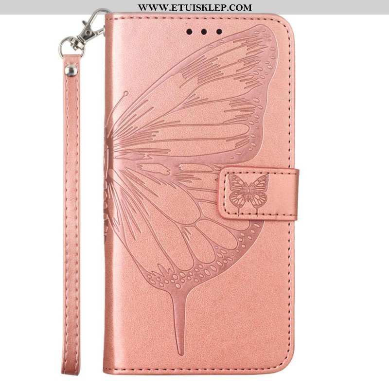 Etui Folio do Xiaomi Redmi Note 12 5G Kwiatowy Motyl